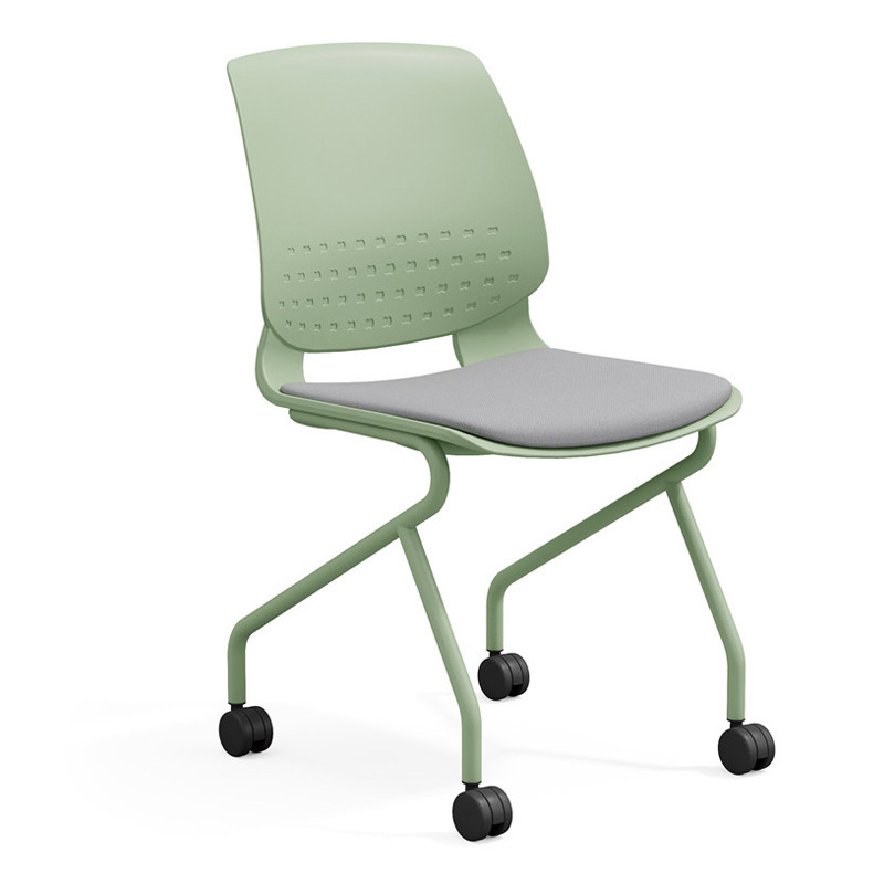 Silla de entrenamiento Silla de recepción apilable en forma de arco pie Silla de comedor respaldo ergonómico silla de oficina entrenamiento Silla de aula image 13