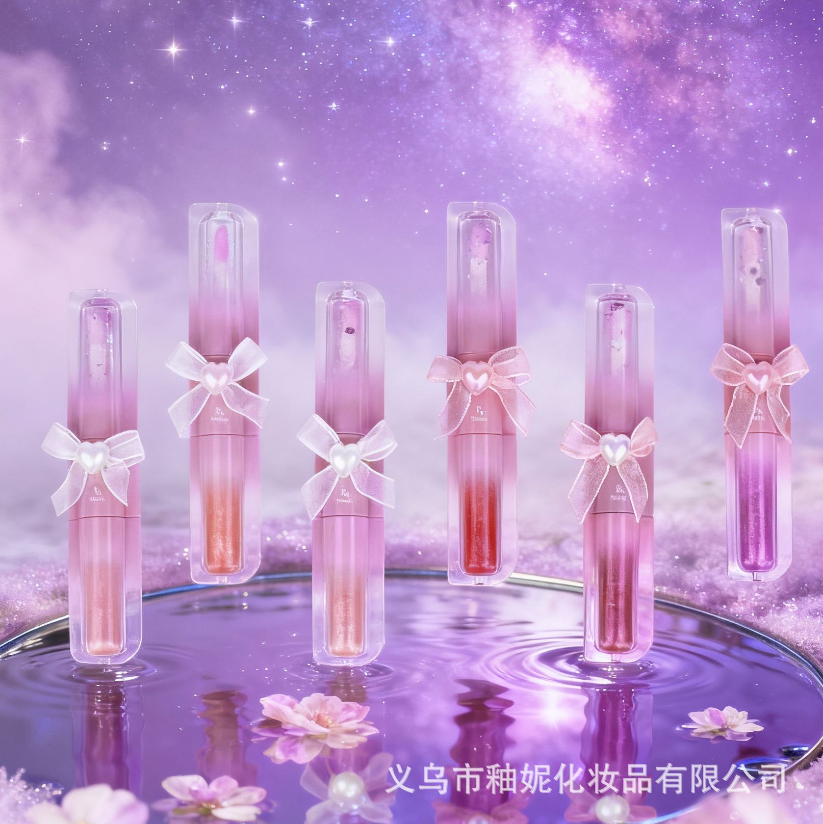 Romántico cuento transfronterizo esmalte labial de color templado humectante de color de agua espejo labial sin brillo labial image 3