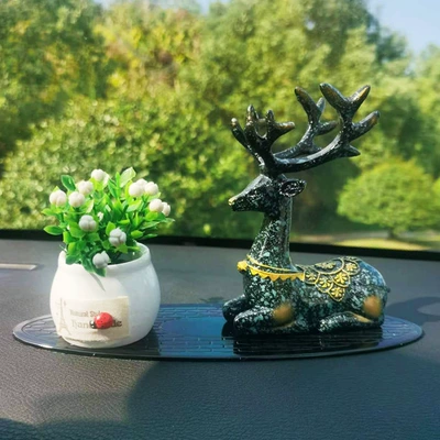Ornaments, Safe Journey, Deer Shaking | Car ornaments - white-fruit-deer-medium-pad