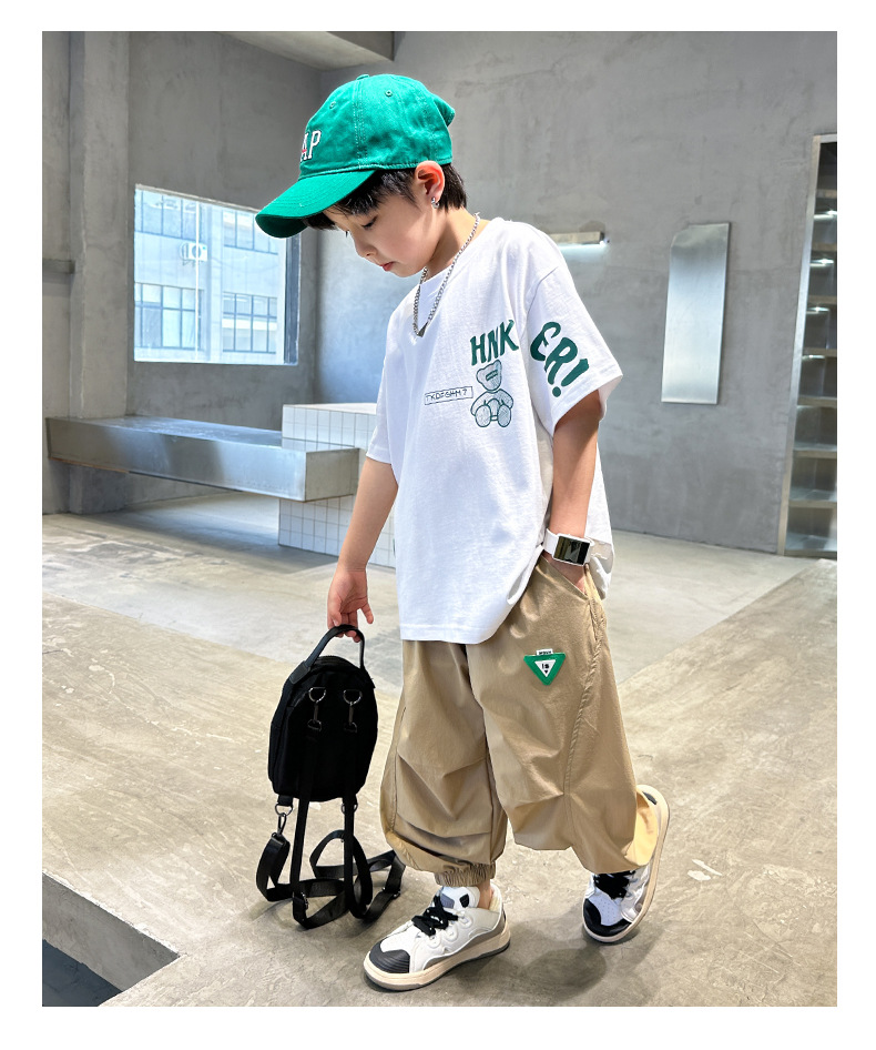 Conjunto ropa niño verano moda estilo mangas cortas verano_voghion.com