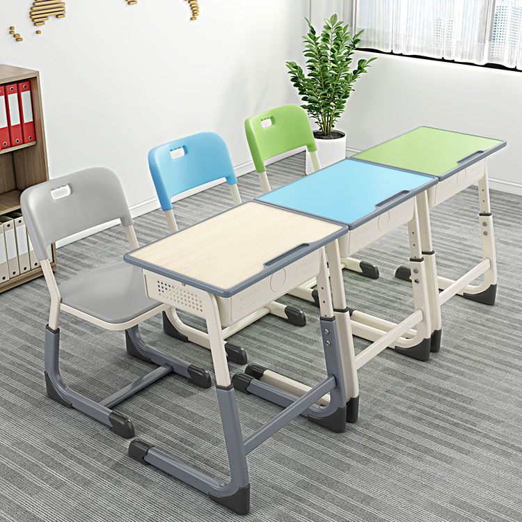 Thickened School Desks and Chairs for Primary and Secondary School Students Training Class Tutoring Class Writing Desk Liftable Children's Study Desk Desk
