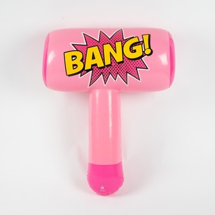 Manufacturer Customized Pvc Pink Inflatable Hammer Advertising Promotion Logo Inflatable Nail Hammer Mace Hammer Inflatable Hammer