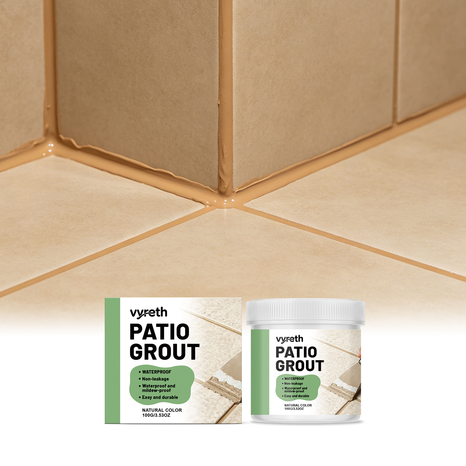 Vyreth Waterproof Tile Grout Filler, a Beautiful and Convenient Waterproof Repair Agent for Filling Floor Tile Gaps