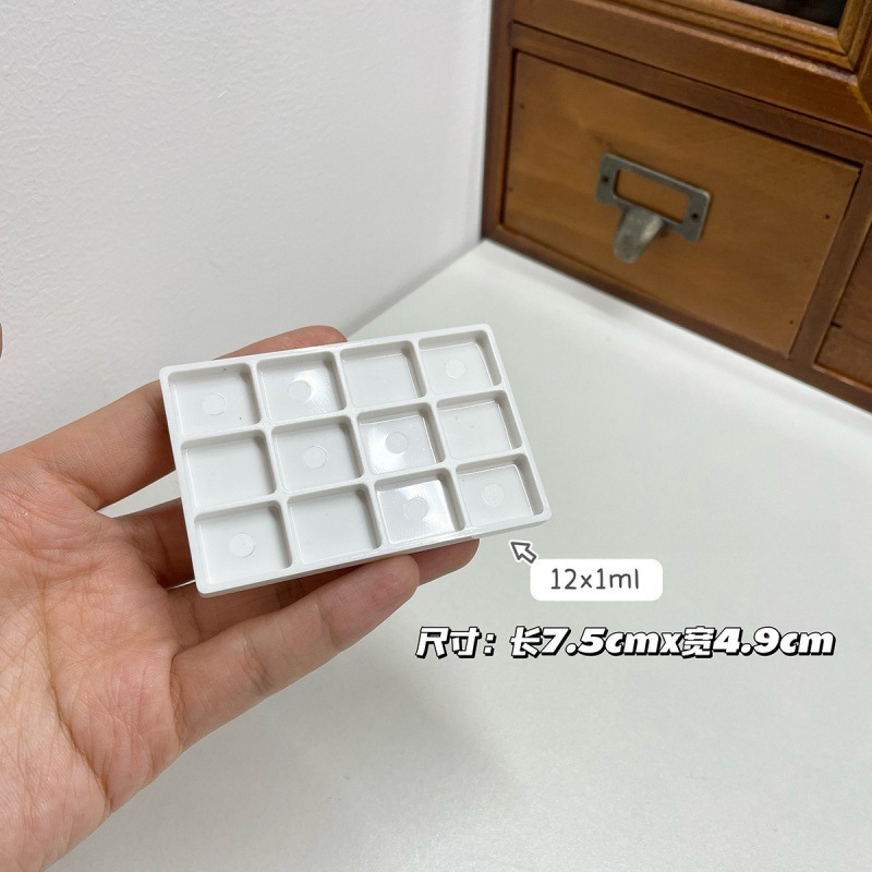 水彩絵の具分注ケース小紅ケース12色24色絵の具ケース空ケース0.5ml 1ml格子便利水彩ケース|undefined