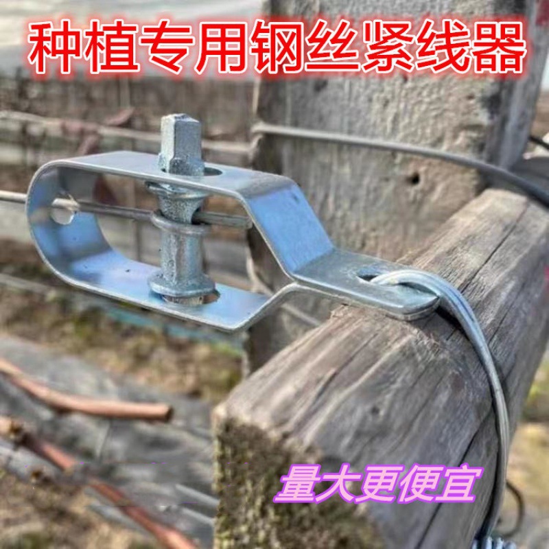 热镀锌农场电力电动葫芦索具果园钢丝种植拉线铁丝拉紧器小型玛钢