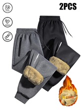 Q 58654 Fleece Lined Straight Leg Sweatpants ����ֱͲ����