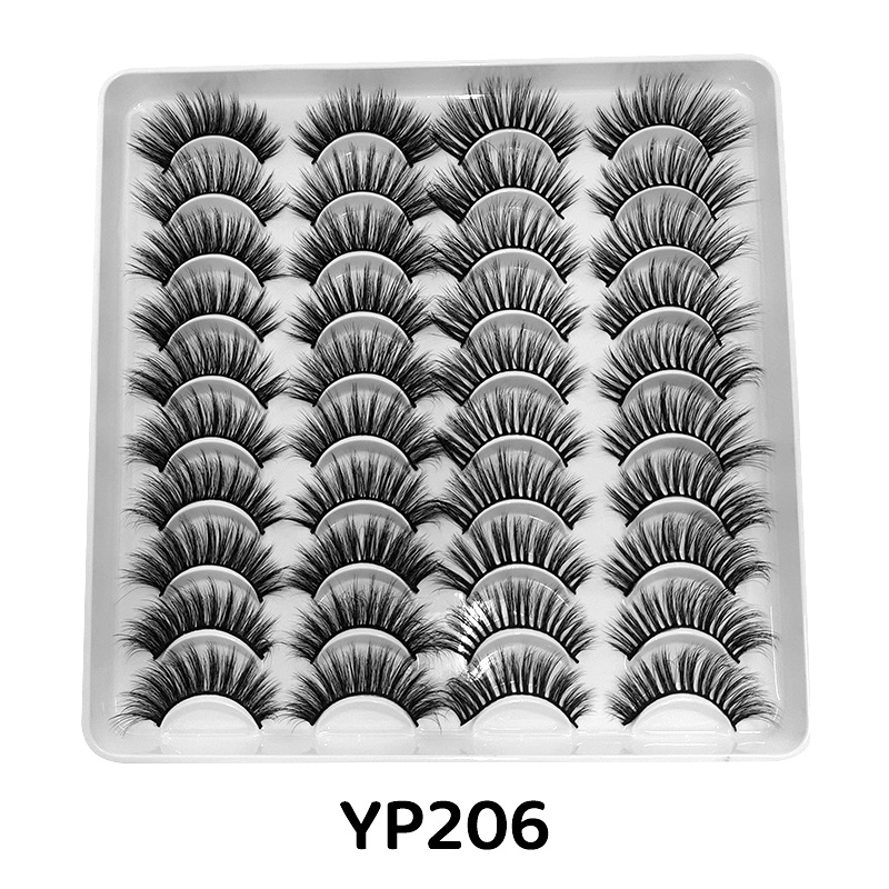 Dingsen pestañas postizas transfronterizas de múltiples capas de tres D estéreo 20 pares de pestañas cruzadas pestañas rizador