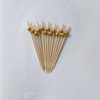 ゴールドビーズ使い捨てフルーツラベル装飾カクテルフルーツ装飾|undefined