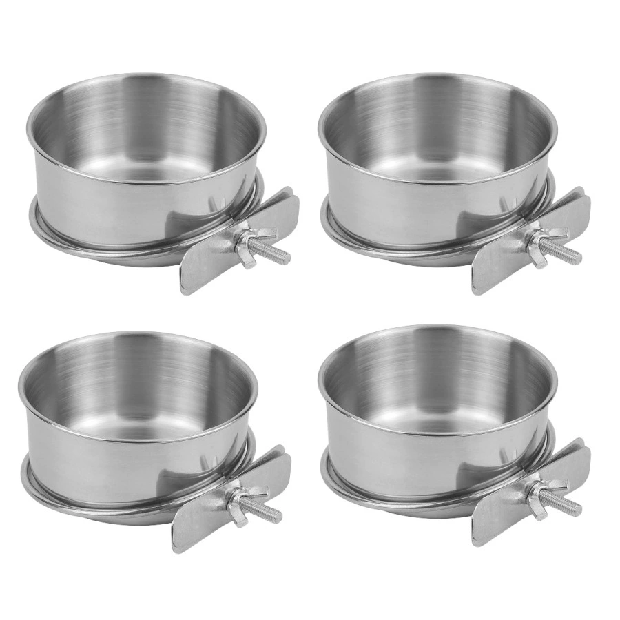 Попугай из нержавеющей стали стакан пищевого ящика птичья клетка пищевого стакана кастрюля водяная чашка миска пищевого стакана пищевого корма для птиц через границу