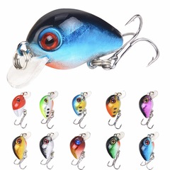 Spinning Lure Minnow Floating Swim Mini Rocker 3cm/1.6g ABS Simulation Small Fat Fish Artificial Hard Lure Fishing Bait
