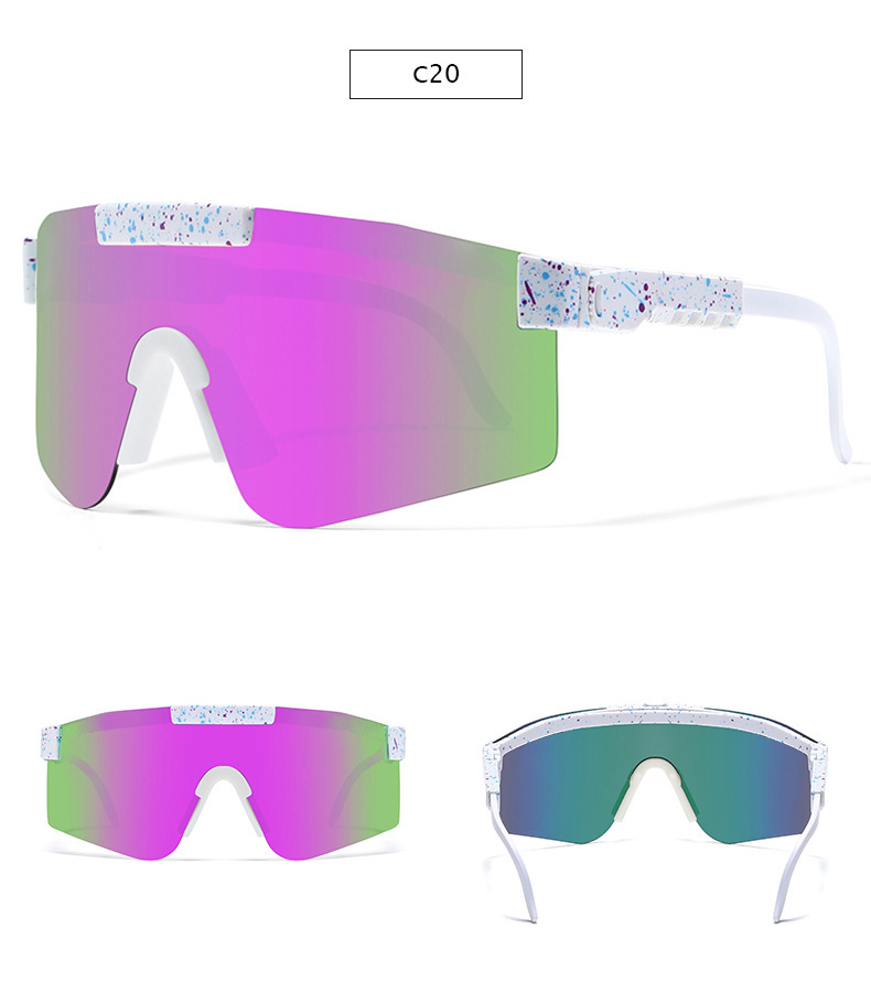 Casual Gradient Color PC UV400 Protection Biker Frameless Sports frame Sunglasses display picture 14