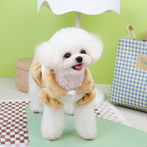 Pet clothing dog clothes cat puppy teddy bibie bear snow bear traction cotton skirt