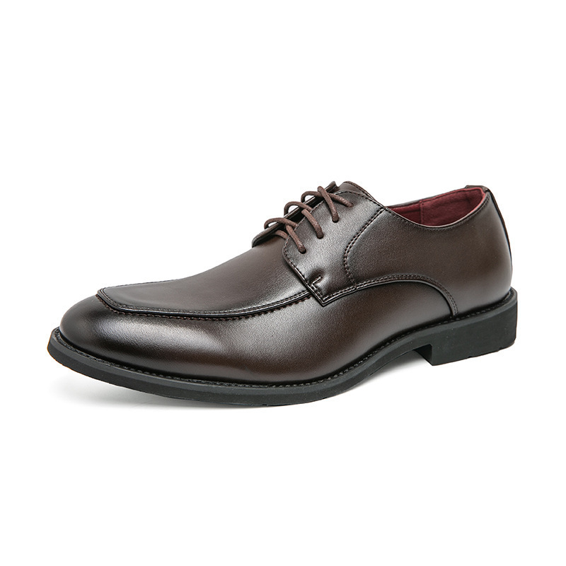 Gran Bretaña nuevos zapatos de cuero de punta de 48 yardas de moda europea y americana zapatos de peluquería juvenil zapatos de boda de negocios correa