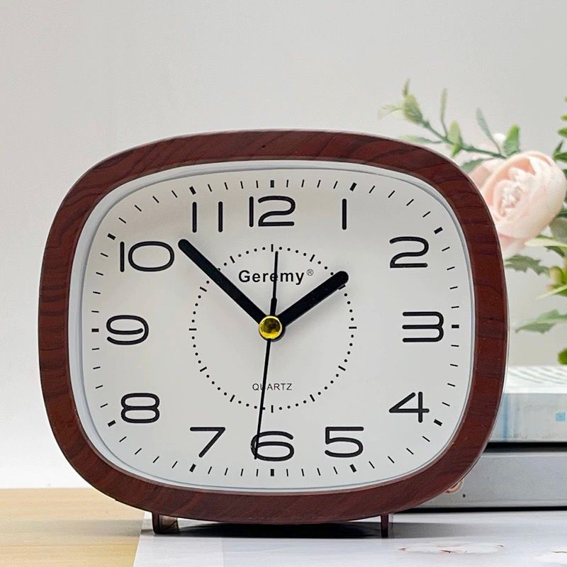 Casual Nostalgic Imitation Wood Grain Alarm Clock for the Elderly Home Desktop Square Clock Alarm Clock Student Modern Large Character Bedside Clock Casual Nostalgic Imitation Wood Grain Alarm Clock for the Elderly Home Desktop Square Clock Alarm Clock Student Modern Large Character Bedside Clock