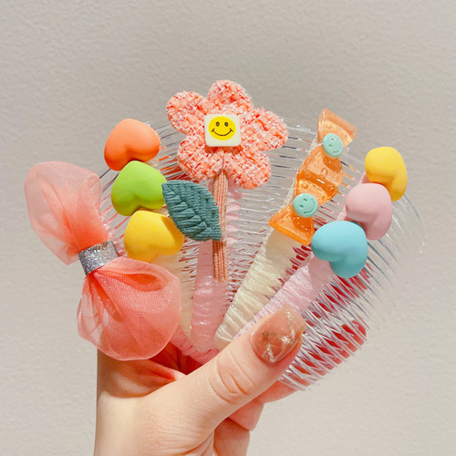 Summer new children's bangs broken hair artifact comb girl's forehead hairpin girl's headwear baby hair comb hairpin