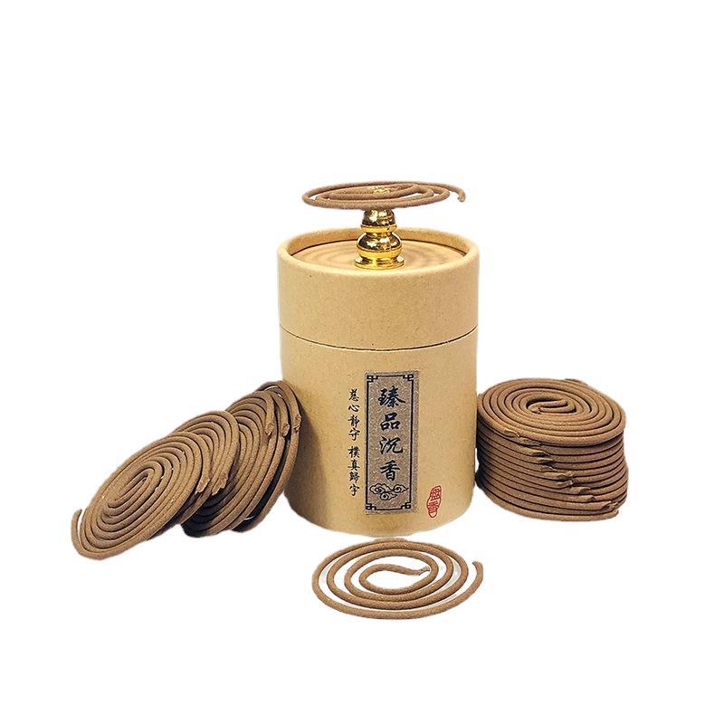 厂家批发2小时沉香盘香檀香艾草崖柏药香礼佛香印尼粘粉加工定制