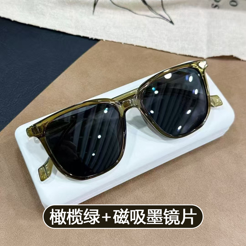 新款超轻TR90磁吸套镜防紫外线太阳眼镜可配度数墨镜近视眼镜框架|undefined