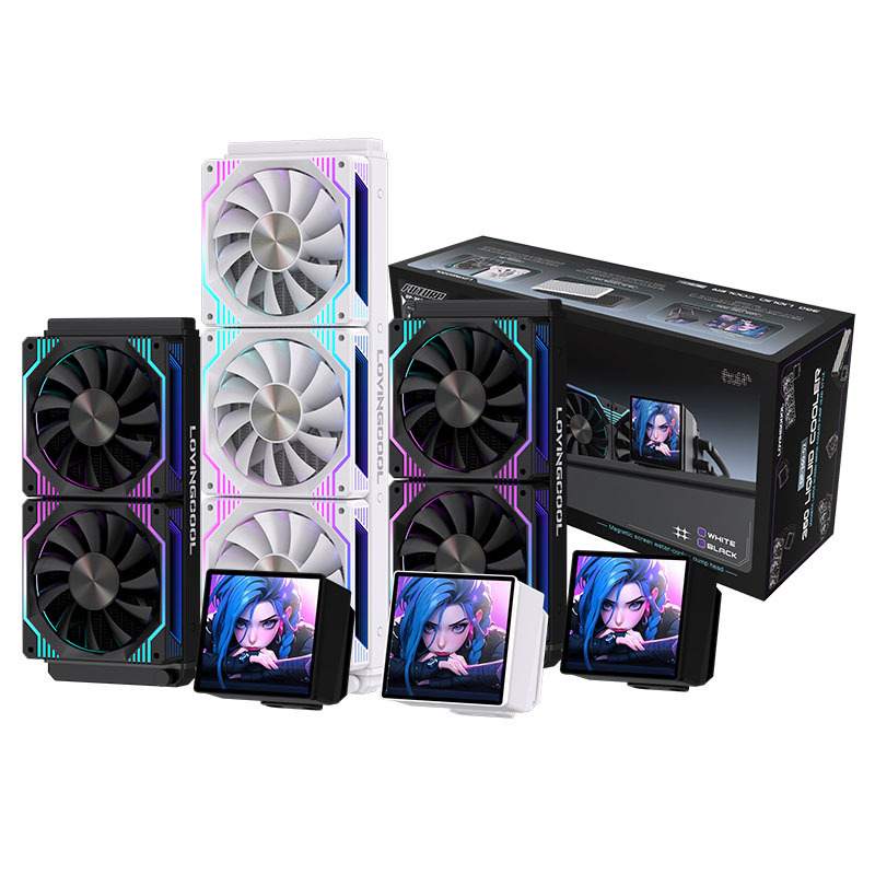 LOVINGCOOL 水冷ラジエーター ARGB オールインワン diy アニメーションスクリーンディスプレイ温度制御 pwm360 水冷|undefined
