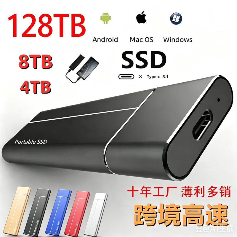 New metal mobile solid state mobile hard disk mini sdd large capacity 30TB foreign trade cross-border foreign trade Wholesale New metal mobile solid state mobile hard disk mini sdd large capacity 30TB foreign trade cross-border foreign trade Wholesale