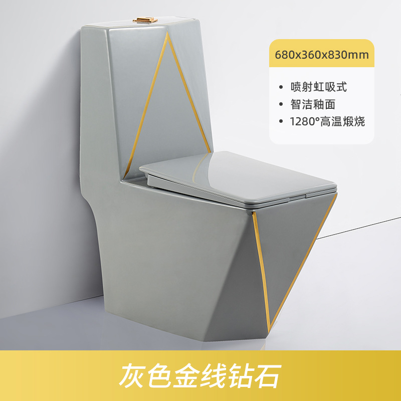 Nuevo gris hogar inodoro pequeño apartamento sifón de cerámica nuevo color personalidad simple asiento inodoro image 8