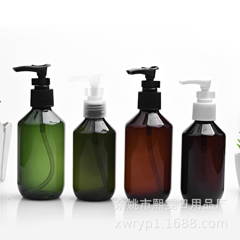 100Ml150ml200ml细脖瓶塑料空瓶配24口夹子泵乳液按压泵洗发水瓶