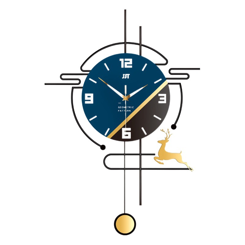 Reloj de pared de lujo Luz de moda sala de estar reloj decorativo montado en la pared del hogar creativo reloj de Amazon productos de venta caliente