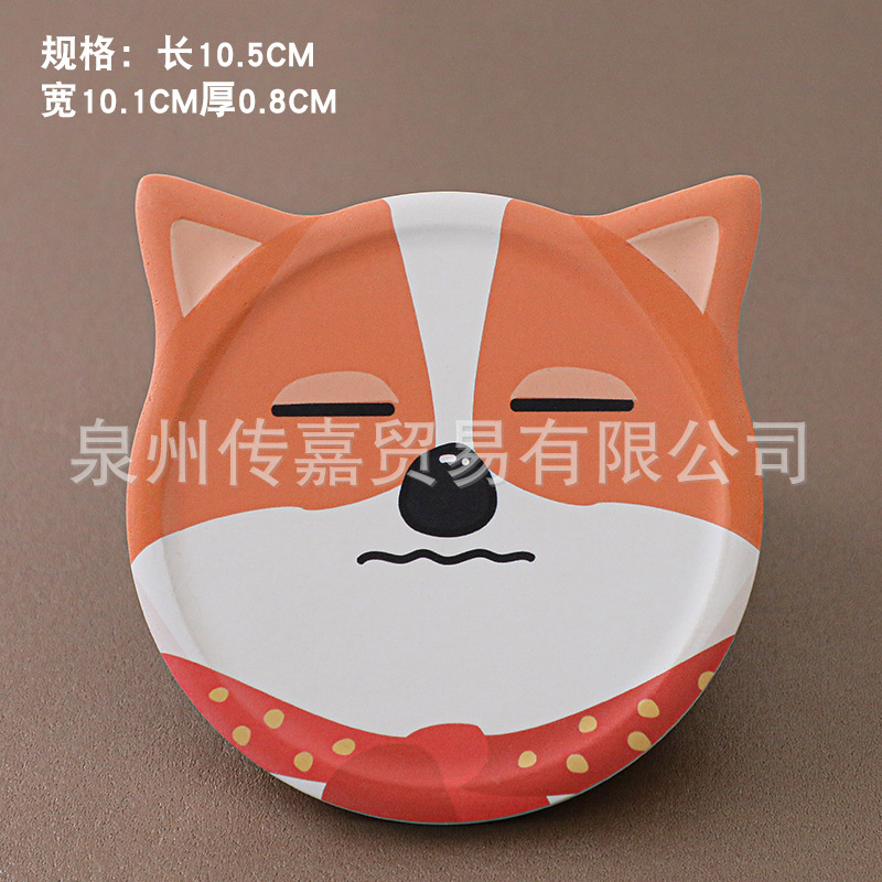 Cerámica posavasos gato creativo montaña corcho absorbente montaña lindo mascota de dibujos animados creativo regalo logotipo personalizado impresión