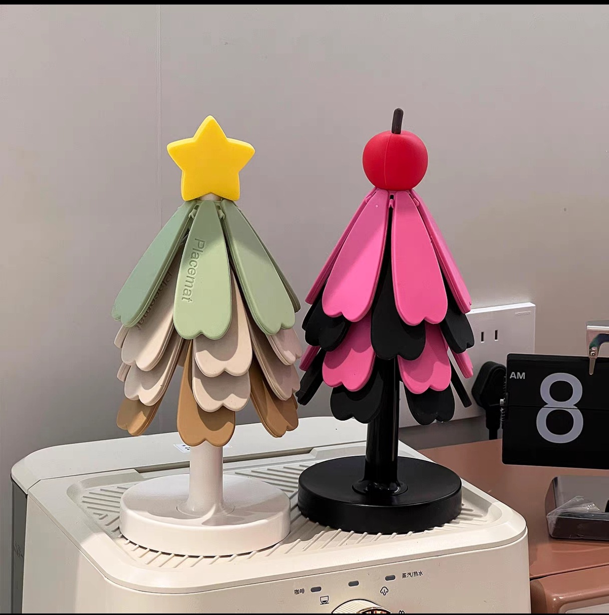 Christmas Tree Insulation Mat, High Temperature Resistant Table Mat, Creative Household Anti-Scalding Mat, Tea Coaster, Tree Pot Mat, Bowl Mat