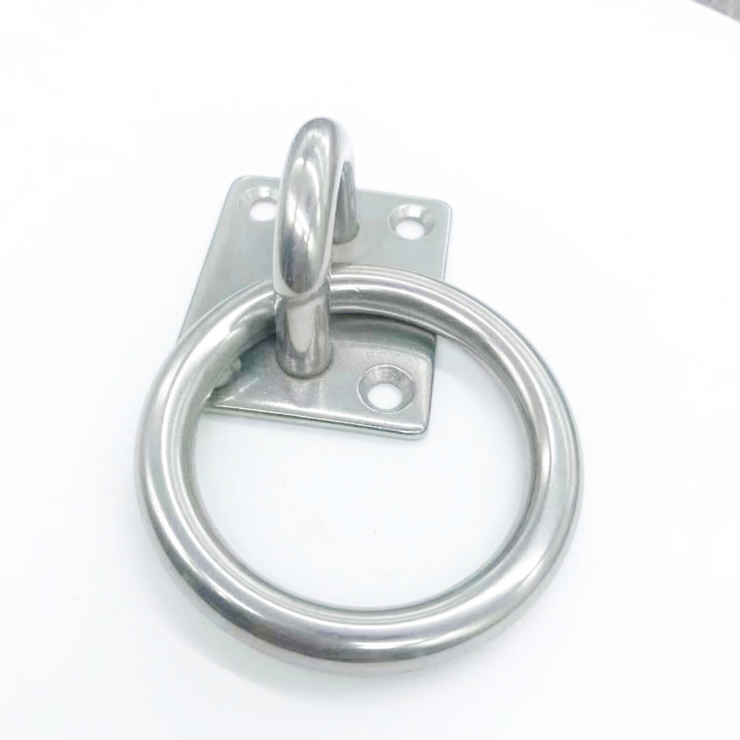 304   316不锈钢带环方形门扣  带环船座   遮阳帆配件