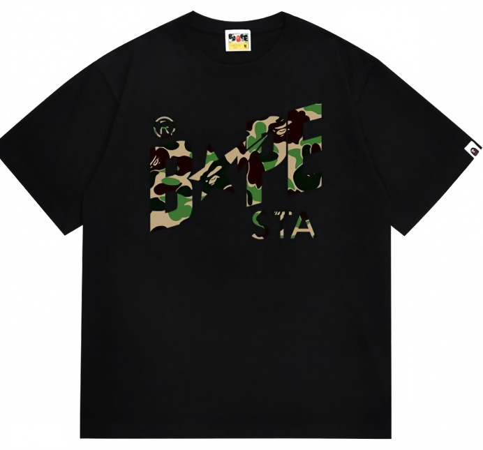 BAPE BAPE STA T-shirt ABC Camo Logo Black