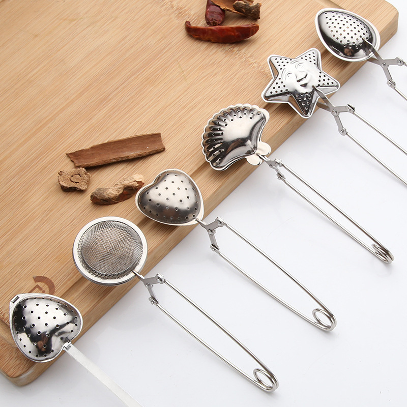 Stainless Steel Wire Handle Tea Ball Tea Leak Tea Maker Tea Set Accessories Tea Filter Powder Sprinkler Kitchen Gadgets