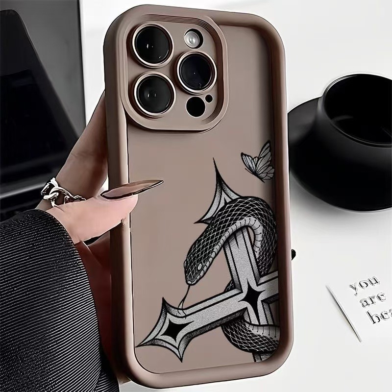 Nueva serpiente para iphone16pro funda para teléfono móvil Apple 15 anti-caída 14 cruz 13promax Europa y América 12x
