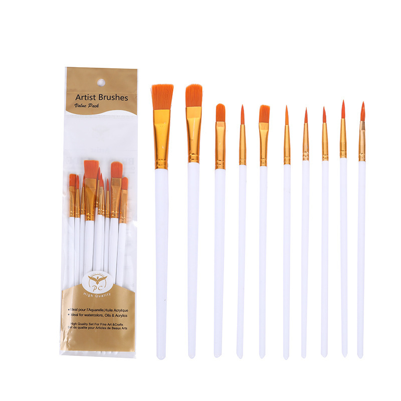 흰색 플라스틱 막대 10 개