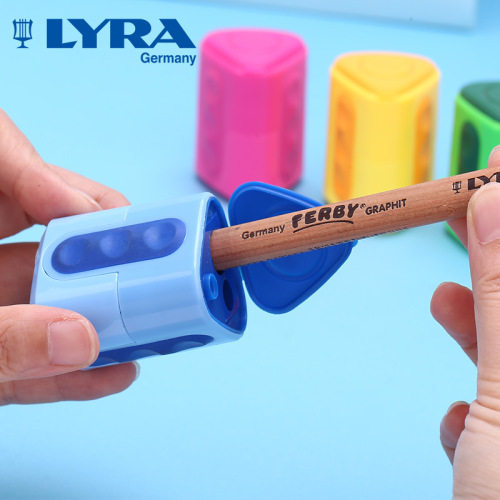Wholesale German LYRA Yiya double hole large diameter 322 thickness rod pencil sharpener triangle hexagonal pencil sharpener