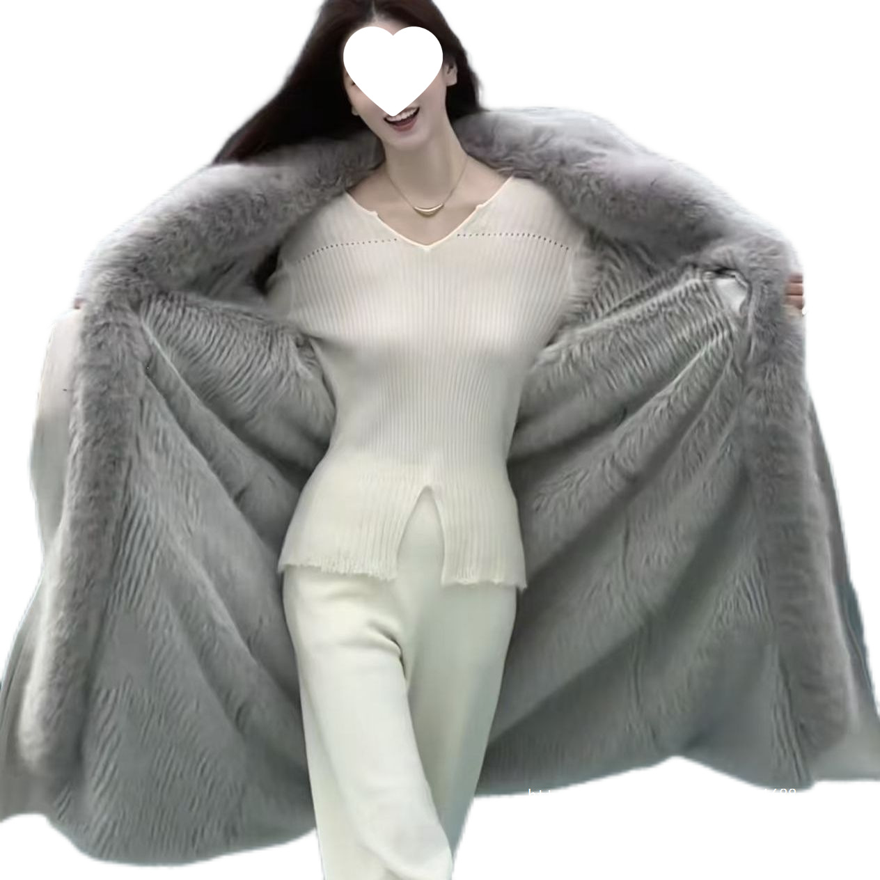 秋冬季新款派克服外套女中长款长款加绒加厚保暖皮草宽松