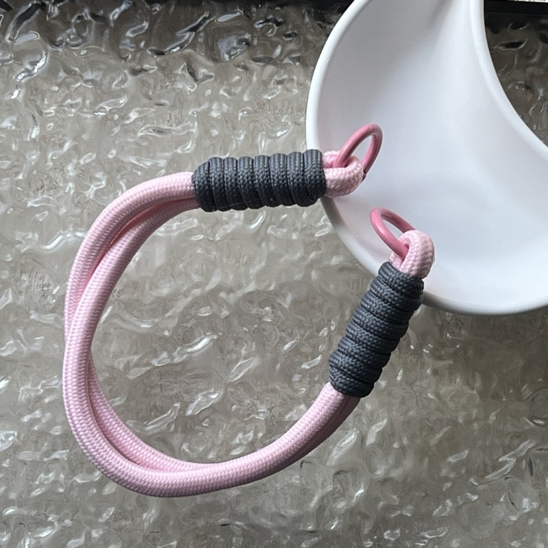 Insシンプル小衆携帯電話ストラップマカロン色編みチェーン短いペンダントキーホルダーdiyイヤホンチェーン|undefined