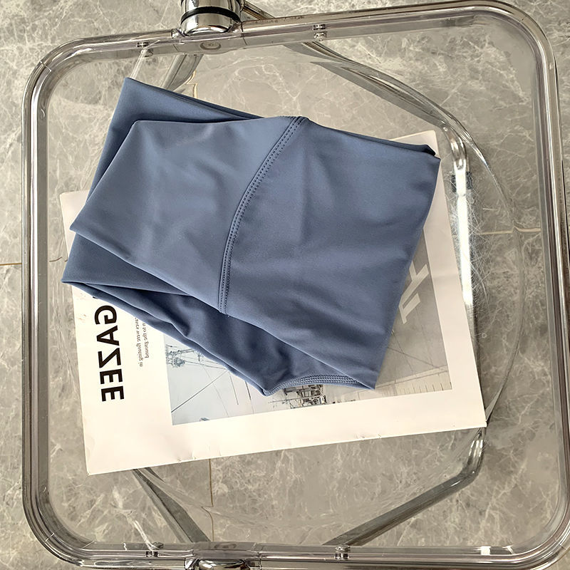 Lulu pantalones nude de color crema cintura alta Levantamiento de cadera sin vergüenza línea pantalones de yoga pantalones cortos de secado rápido