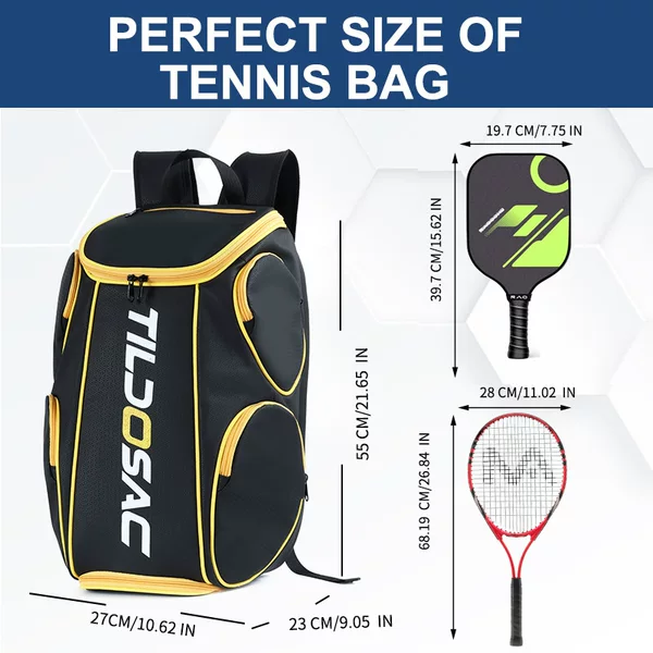 New Amazon badminton bag, pickleball bag, tennis bag, multifunctional large-capacity backpack, paddle tennis bag