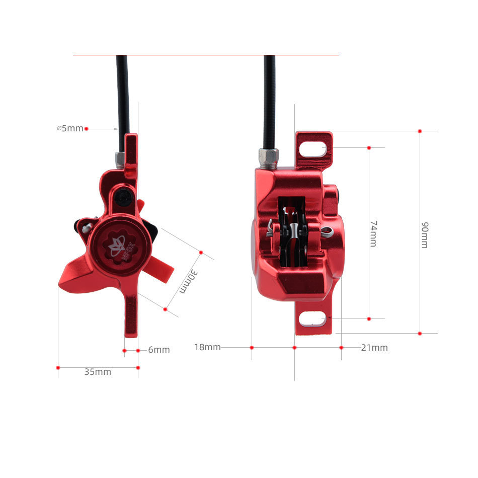 NFOX scooter eléctrico freno de aceite freno de disco hidráulico disco de aceite de bicicleta freno de apagado de doble freno GT267 derecha