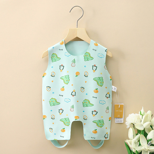 Autumn and winter male and female baby German velvet bellyband baby belly protector boneless leg-length half-back bellyband long-sleeved sleeping anti-kicking quilt