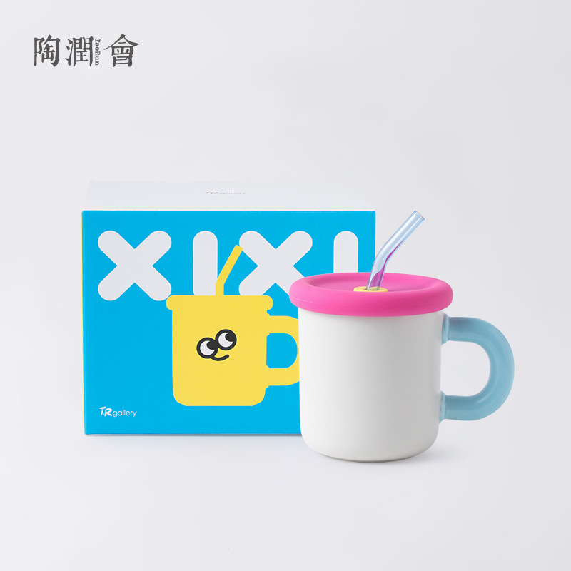 Tazas personalizadas con tazas de paja tazas de silicona tazas de dopamina tazas cubiertas de paja tazas de agua para mujeres pueden personalizar