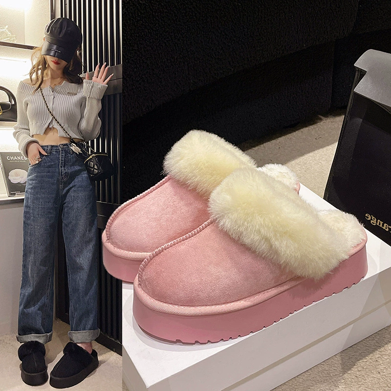Тапочки Мао женская одежда трансграничные взрывы толстые большие размеры домашние теплые лунные зимние сапоги хлопок Внешняя торговля оптом