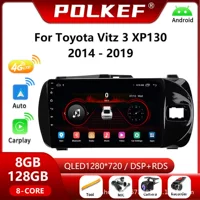 Подходит для Toyota Vitz третьего поколения XP130 14-19 Android-навигация 9inch экрана с беспроводной связью CarPlay