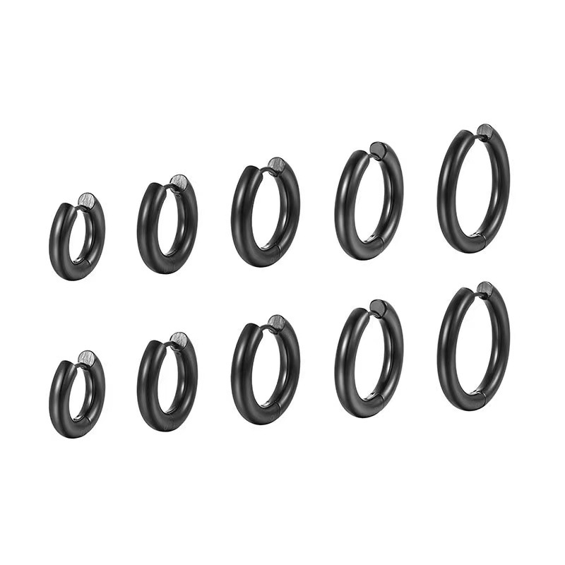 Daily Occasion 1 Piece Simple Style Circle Plating 201 Stainless Steel 18K Gold Plated Earrings