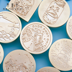 Original Landscape Series Nature Mini Clear Ins Style Student Planner Decoration Hot Wax Seal