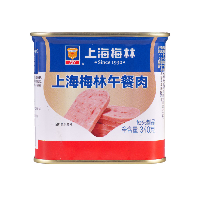 Мясо для обеда Shanghai Meilin, 340 г, готовые к употреблению мясные консервы, консервы, чайный ресторан, сэндвич, ингредиенты для пикника в горшочке