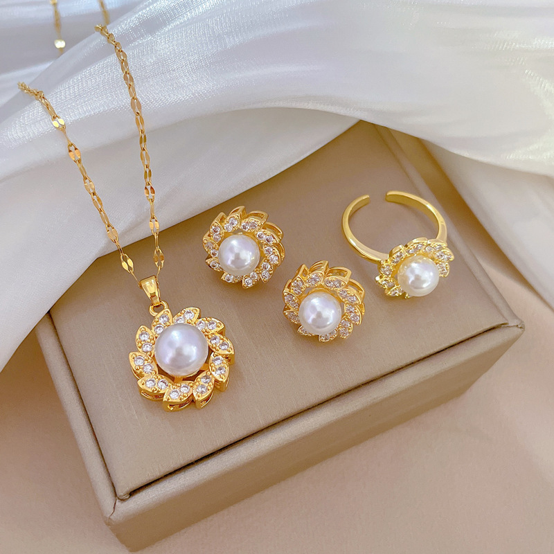 Ensemble de perles rotatives, collier luxueux en zircon, tendance mode femme, inspiré des célébrités d'Internet._voghion.com