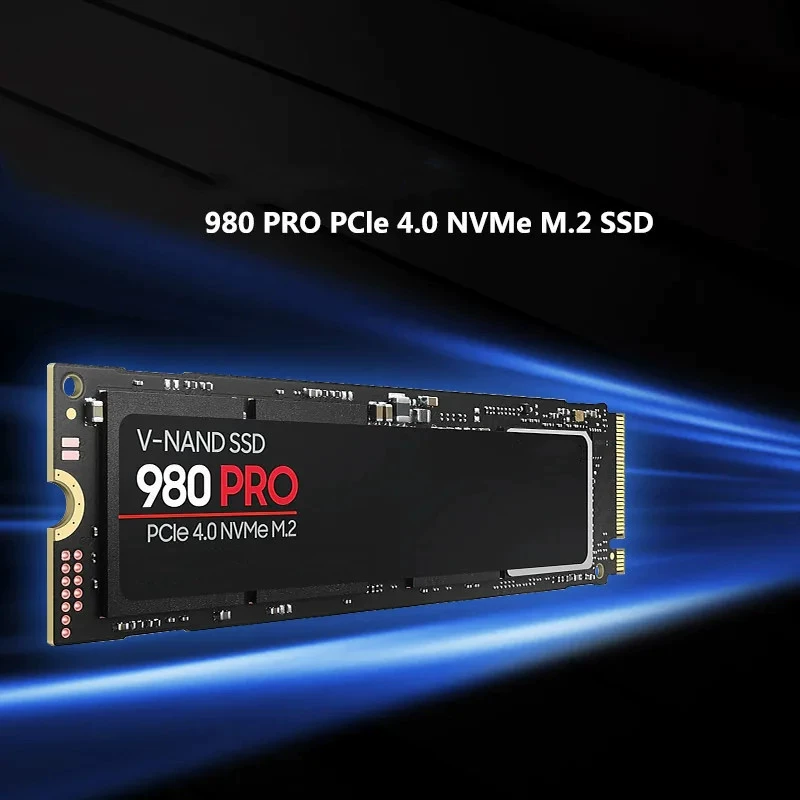 NVMe M.2 SSD 980 Pro, PCIe 4.0 высокоскоростной, емкости 1ТБ/2ТБ/4ТБ (скорость чтения 7,450 МБ/с)