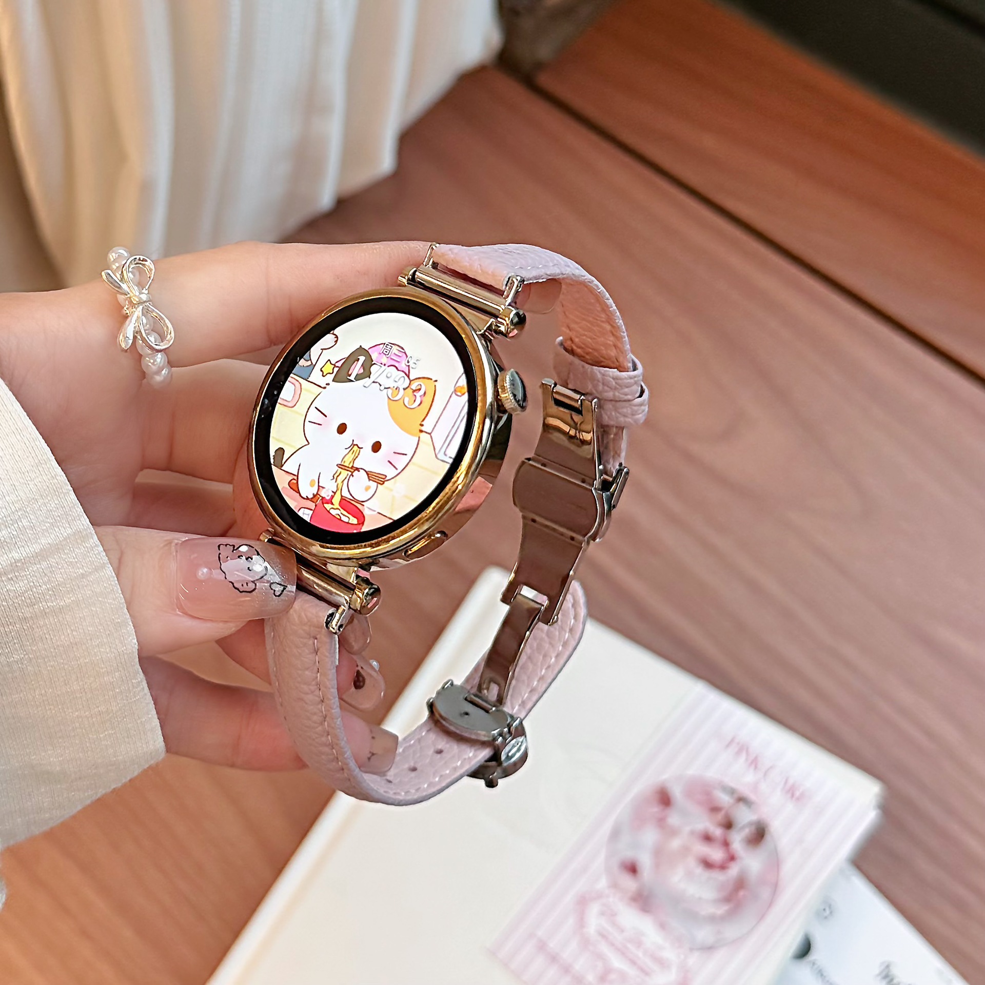 Suitable for Huawei Gt65 Watch Strap Gt43 Smart Watch Gt5Pro Cake Bear Bubble Pattern Watch4 Autumn and Winter