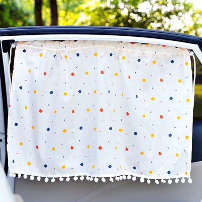 block baby car interior shading, Car curtains - hair-ball-color-geometry-curtain